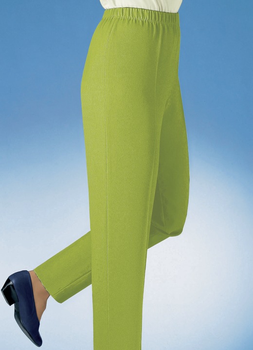 Broeken met elastische band - Pull-on broek in 30 kleuren, in Größe 019 bis 245, in Farbe KIWI Ansicht 1