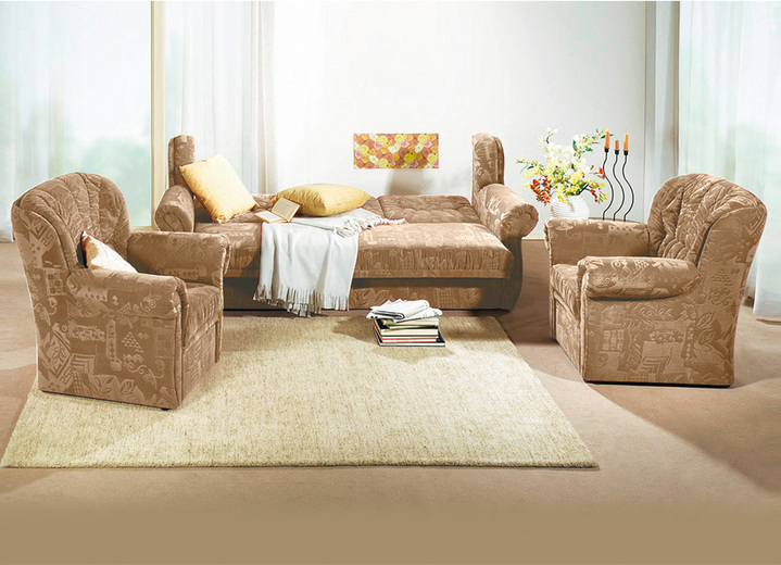 Klassieke meubels - Gestoffeerd meubel in verschillende uitvoeringen, in Farbe CAPPUCCINO, in Ausführung Tweezitter