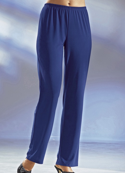 Homewear & vrijetijdsmode - KLAUS MODELLE broek met elastische tailleband in 6 kleuren, in Größe 018 bis 056, in Farbe KONINGSBLAUW