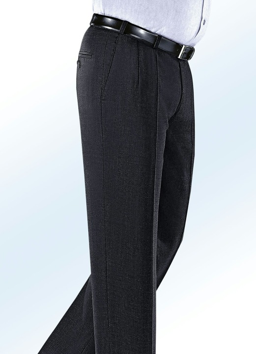 Broeken - Klaus Modelle broek met lage taille, met riem, in Größe 025 bis 062, in Farbe MARINE Ansicht 1