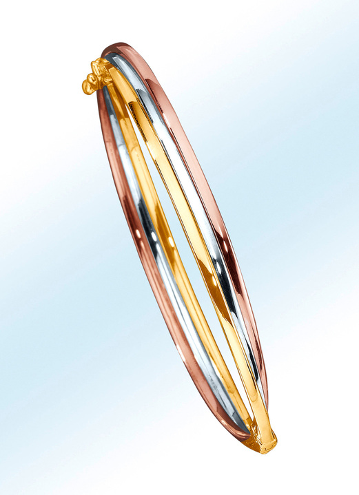 Overweldigen Verdienen Miniatuur Zware armband in drie kleuren - Dames gouden sieraden | BADER