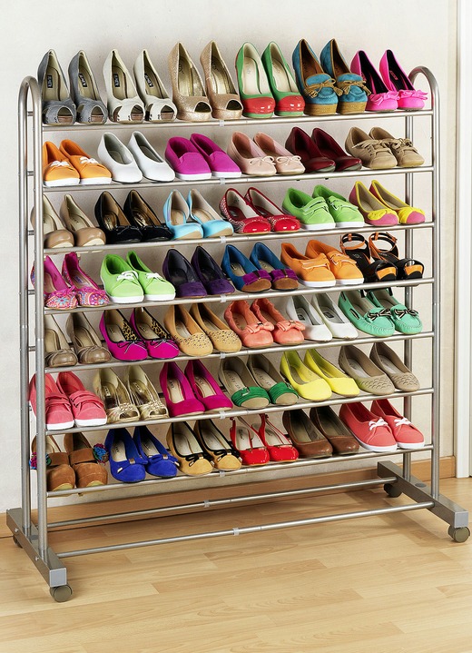 Garderobenmöbel - Schuhregal mit Platz für bis zu 42 Paar Schuhe, in Farbe BRAUN