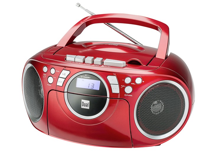 Muziekapparaten - Dubbele P70 CD/radio/cassettespeler, in Farbe ROOD Ansicht 1
