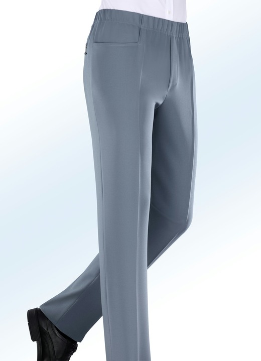 Broeken - ‘Klaus Modelle‘ pull-on-broek met elastiek in 4 kleuren, in Größe 025 bis 064, in Farbe ROOKBLAUW Ansicht 1