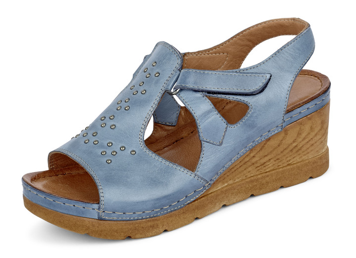 Sandalen & slippers - Sandalen met klinknagels, in Größe 036 bis 042, in Farbe JEANS
