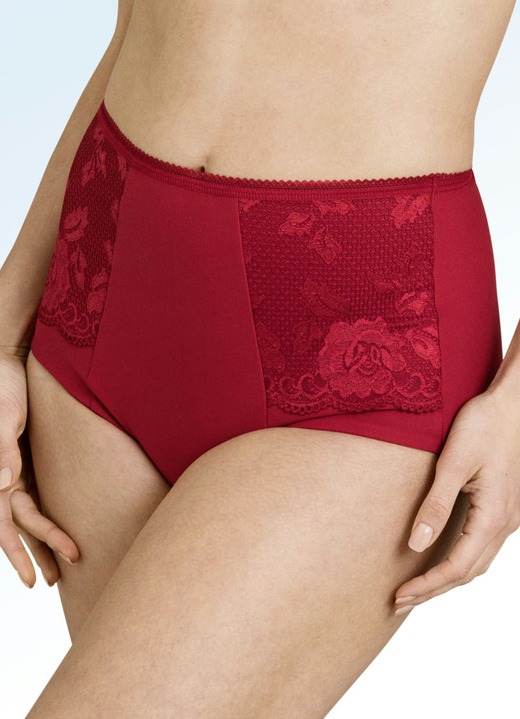 Miederhosen - Miss Mary Miederhose mit Elastikspitze, in Größe 038 bis 054, in Farbe ROT Ansicht 1