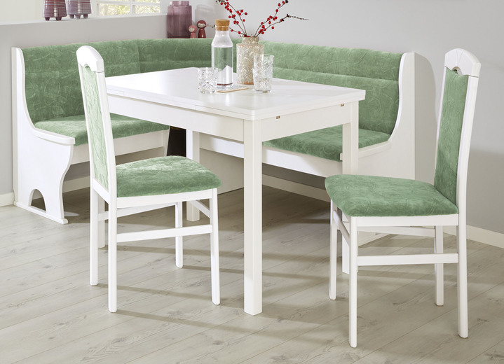 Stoelen & zitbanken - Stijlvol eetkamermeubel, in Farbe WIT-GROEN, in Ausführung Set van 2 stoelen Ansicht 1