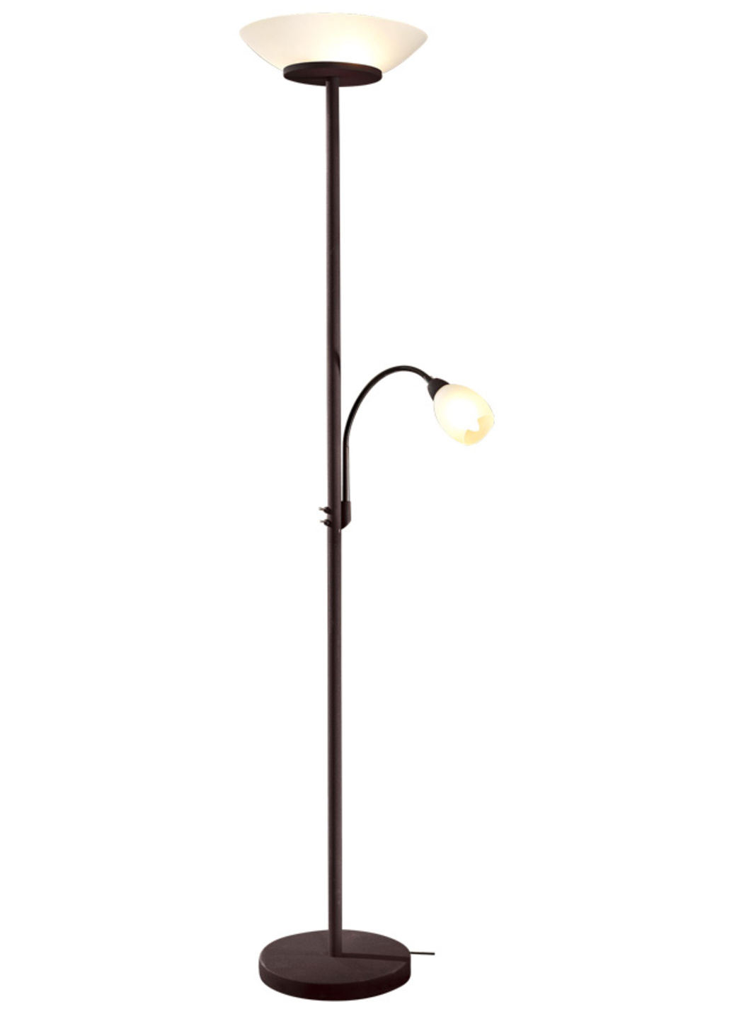 Staande lamp, uplight, met leeslamp, in verschillende kleuren Lampen