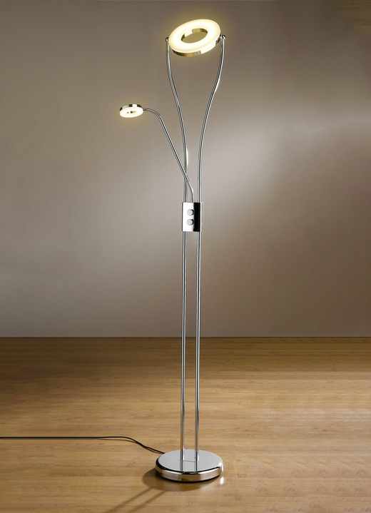 textuur Ontvangst Maak het zwaar Staande led-lamp, uplight, met leeslamp - Lampen & lampjes | BADER