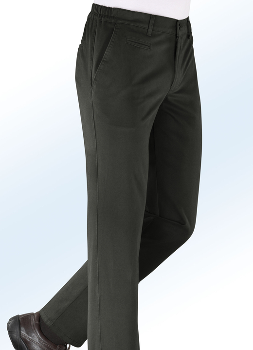 Broeken - 'Francesco Botti' broek, in 4 kleuren, in Größe 025 bis 106, in Farbe DONKERGROEN