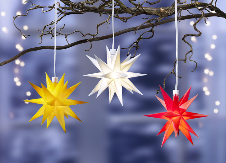 Kerstmis - Verlichte ster, op batterijen, van Sterntaler, in Farbe ROOD, in Ausführung Mini-ster