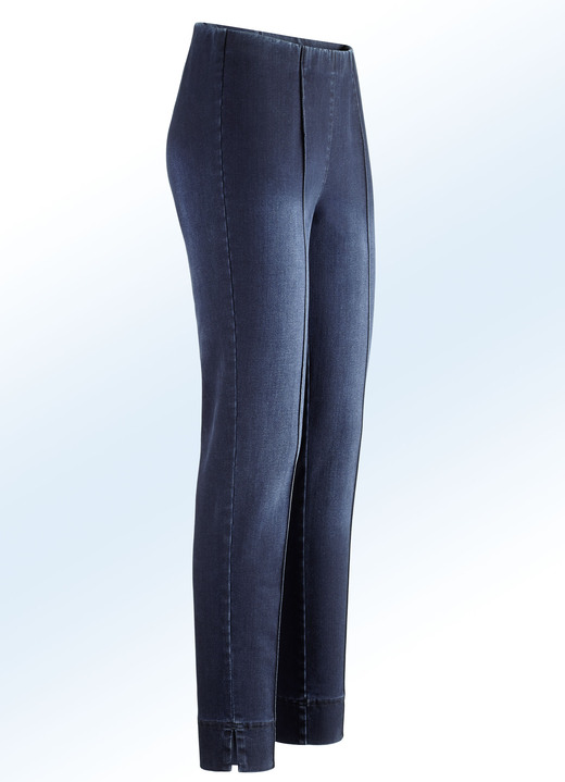 Broeken - Enkellange pull-on jeans, in Größe 018 bis 052, in Farbe DONKERBLAUW Ansicht 1