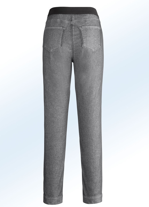 Broeken - Supercomfortabele powerstretch jeans met speciale taillebandverwerking, in Größe 018 bis 052, in Farbe MIDDENGRIJS Ansicht 1