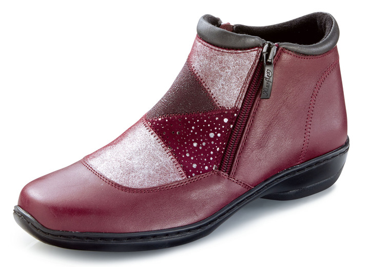 roze wang Industrieel Enkellaarsjes met veters in 2 kleuren met uitneembaar voetbed, breedtemaat  H - Schoenen | BADER
