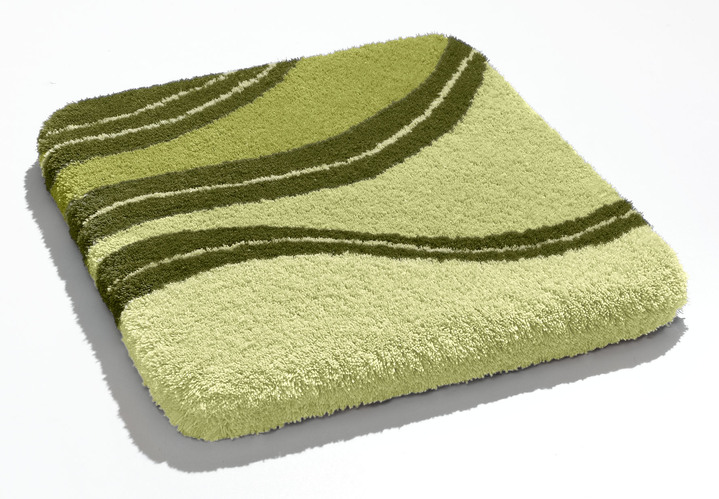 Badmatten - Badmattenset met antislip-onderkant, in Größe 100 (Matje, halfrond 50/80 cm) bis 112 (Toiletdekselafdekking 47/50 cm), in Farbe GROEN Ansicht 1