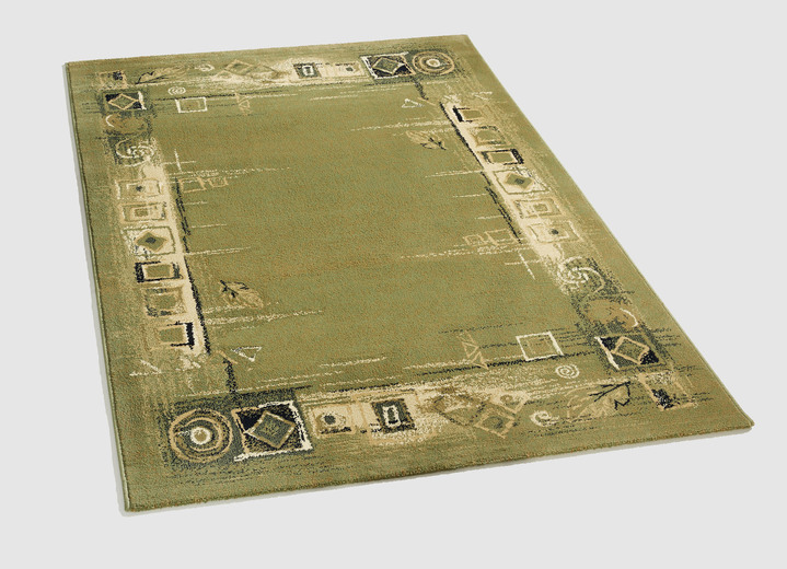 Klassiek - Bruggen en tapijten geschikt voor vloerverwarming, in Größe 111 (Brug, 60 x 110 cm) bis 300 (tapijt, 400x500 cm), in Farbe GRÜN Ansicht 1