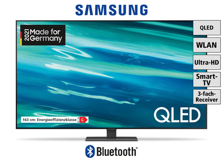 TV - Samsung 4K QLED-tv, in Farbe ANTRACIET Ansicht 1