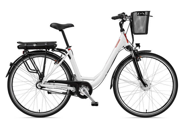 Elektrische fietsen - Stadse-bike met comfortfuncties van Telefunken, in Farbe WEISS Ansicht 1