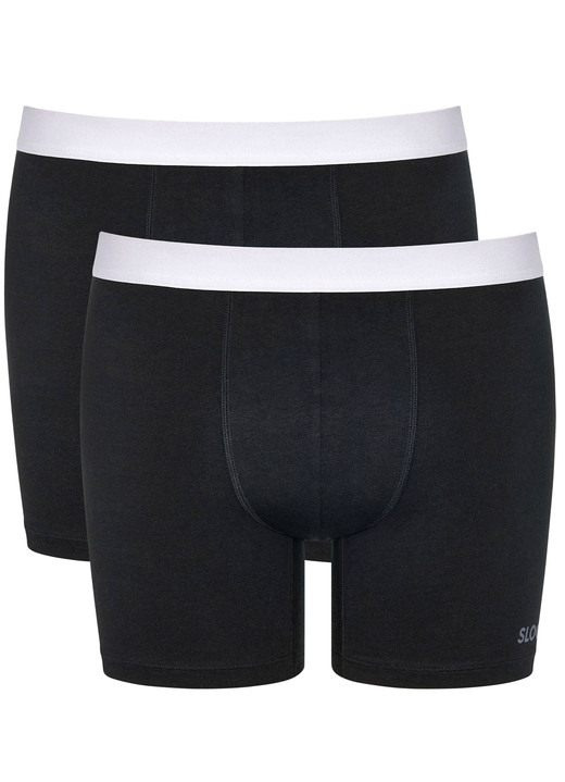Pants & boxershorts - Sloggi, tweedelige broek met elastische tailleband, in Größe L bis XXL, in Farbe SCHWARZ Ansicht 1