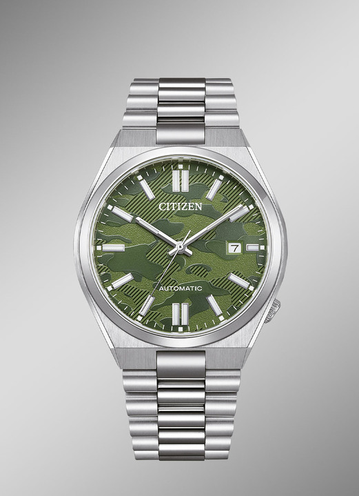 Mechanische horloges / Automatische horloges - Citizen Series NJ015* automatisch herenhorloge, in Farbe GRÜN Ansicht 1
