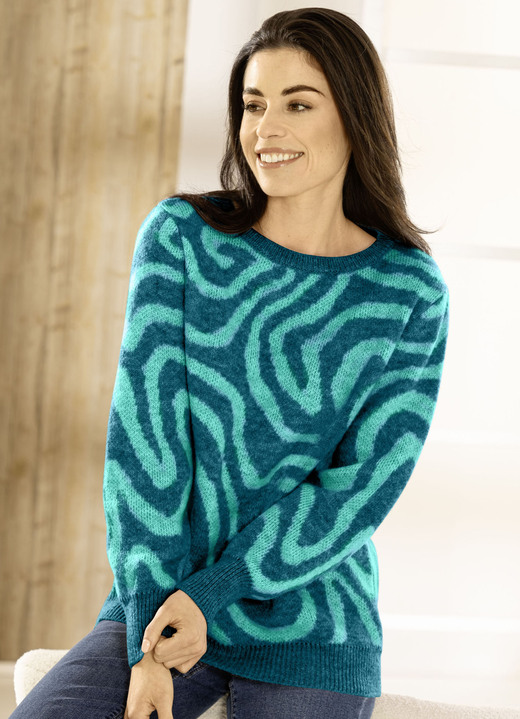 Pullover - Pullover, in Größe L(44/46) bis XS(32/34), in Farbe PETROL-PAZIFIK Ansicht 1