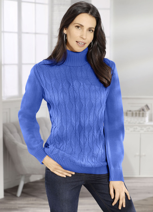 Basics - Pullover, in Größe L(44/46) bis XXL(52/54), in Farbe MITTELBLAU Ansicht 1
