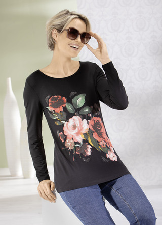 Overhemd met bloemenprintmotief