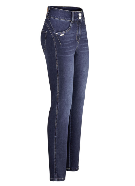 Broeken - Vormgevende jeans in 4-pocketsmodel, in Größe 017 bis 050, in Farbe DONKERBLAUW Ansicht 1