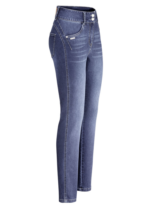 Broeken - Vormgevende jeans in 4-pocketsmodel, in Größe 017 bis 050, in Farbe JEANSBLAUW Ansicht 1