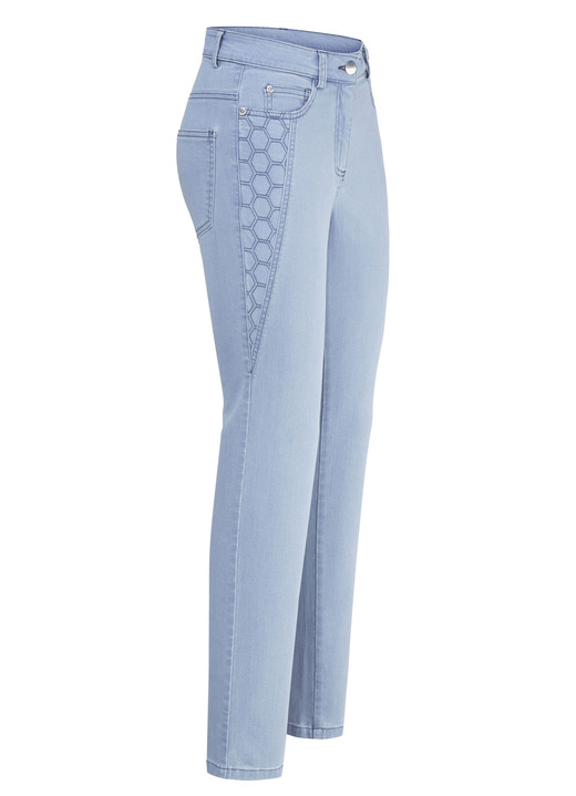 Hosen mit Knopf- und Reißverschluss - Jeans, in Größe 018 bis 052, in Farbe HELLBLAU Ansicht 1