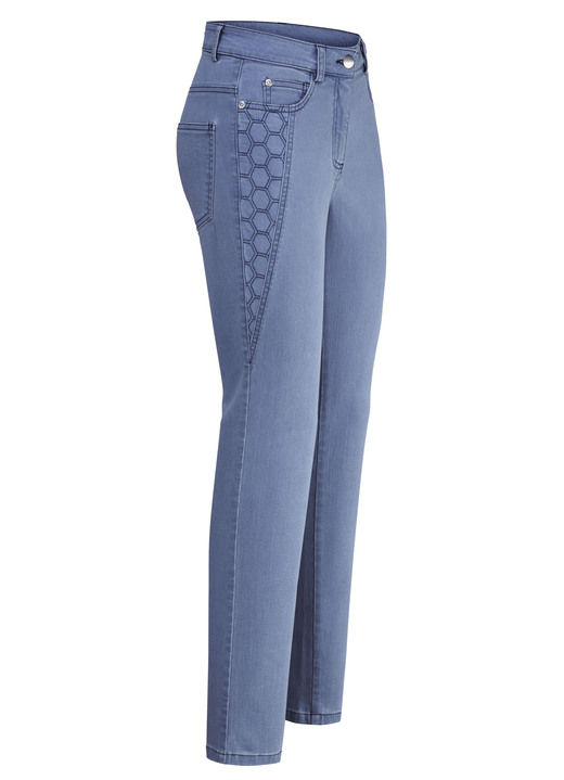 Broeken - Jeans met mooie borduursels, in Größe 018 bis 052, in Farbe JEANSBLAU Ansicht 1
