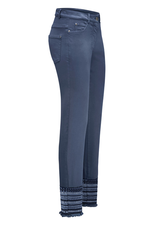 Hosen mit Knopf- und Reißverschluss - Hose, in Größe 017 bis 050, in Farbe BLAU Ansicht 1