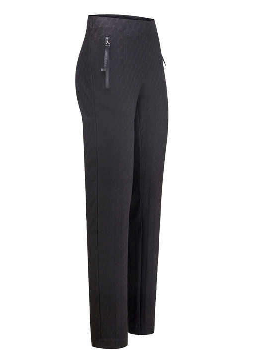 Broeken met elastische band - Sportieve broek, in Größe 018 bis 052, in Farbe SCHWARZ Ansicht 1