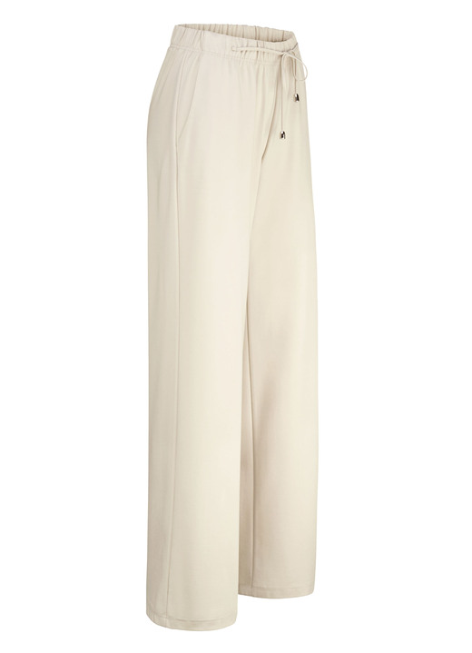 Broeken met elastische band - Trendy broek in een modieuze wijdte, in Größe 018 bis 052, in Farbe BEIGE Ansicht 1