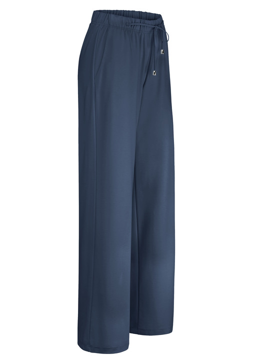 Broeken met elastische band - Trendy broek in een modieuze wijdte, in Größe 018 bis 052, in Farbe MARINE Ansicht 1