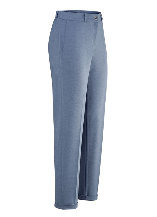 Hosen mit Knopf- und Reißverschluss - Hose, in Größe 018 bis 052, in Farbe JEANSBLAU MELIERT Ansicht 1