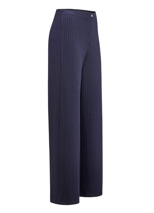 Broeken - Modieuze broek in een comfortabele wijdte, in Größe 018 bis 052, in Farbe MARINE-GRAU Ansicht 1