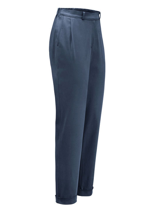 Broeken met elastische band - Enkellange broek in een slip-on stijl, in Größe 018 bis 052, in Farbe MARINE Ansicht 1