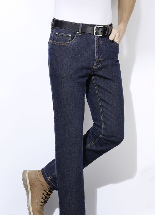 Jeans - Thermische jeans in 3 kleuren, in Größe 024 bis 064, in Farbe DONKERJEANS Ansicht 1