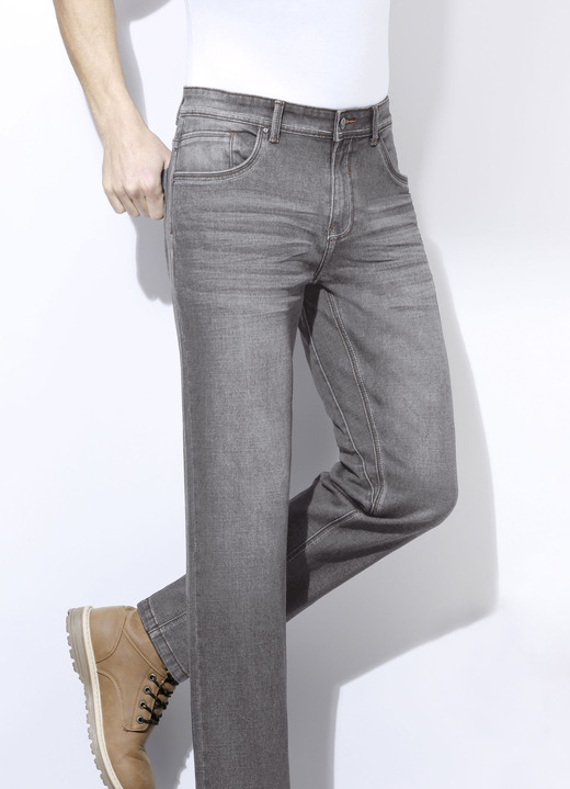 Jeans - Modieuze jeans in 3 kleuren, in Größe 024 bis 060, in Farbe GRAU Ansicht 1
