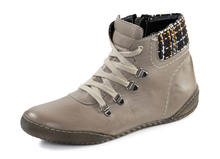 Stiefel & Stiefeletten - Schnür-Booties, in Größe 036 bis 041, in Farbe TAUPE Ansicht 1