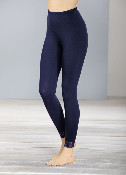 Plantier - Zweierpack Leggings, in Größe 036 bis 058, in Farbe SCHWARZ, MARINE Ansicht 1