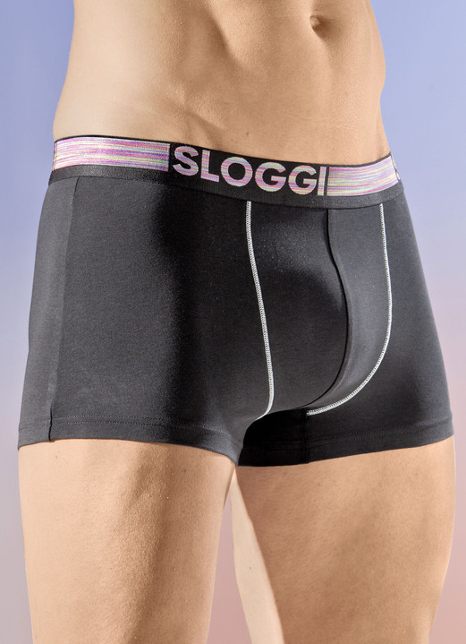 Pants & boxershorts - Sloggi set van twee broeken met elastische tailleband, in Größe L bis XXL, in Farbe ZWART