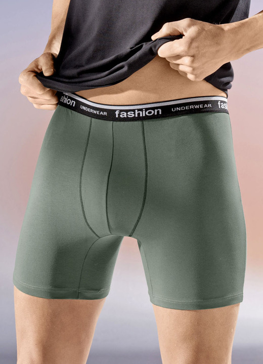 Pants & boxershorts - Set van vier broeken met elastische tailleband, in Größe 005 bis 011, in Farbe 2X OLIJF, 2X ZWART Ansicht 1