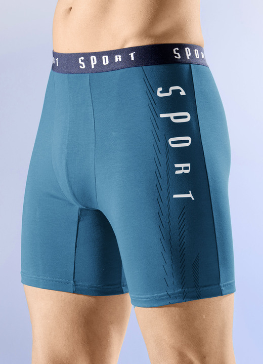 Pants & boxershorts - Set van vier broeken met elastische tailleband, in Größe 005 bis 011, in Farbe 2X BENZINE, 2X MARINE
