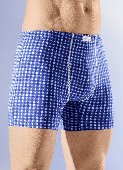 Pants & boxershorts - Set van vier broeken met elastische tailleband, in Größe 005 bis 011, in Farbe 2X KONINGSBLAUW-ZWART-WIT, 2X UNI KONINGSBLAUW