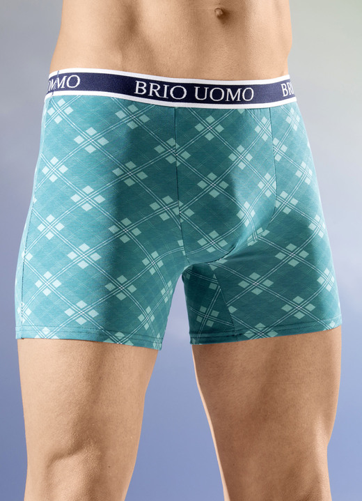 Pants & boxershorts - Set van vier broeken met elastische tailleband, in Größe 004 bis 010, in Farbe 2X PETROL, 2X MARINE-GELB Ansicht 1
