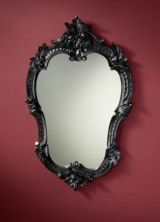 Garderobemeubels - Spiegel in barokstijl, in Farbe ZWART Ansicht 1