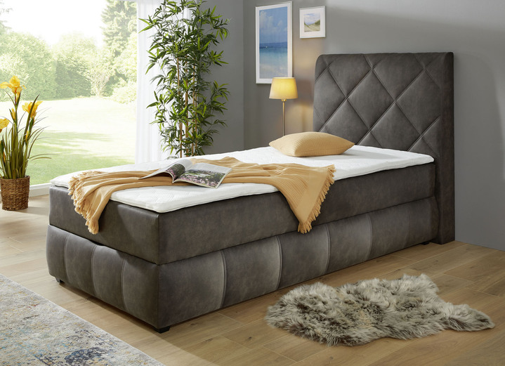 Boxspringbetten - Boxspringbett mit BK, in Farbe ANTHRAZIT Ansicht 1