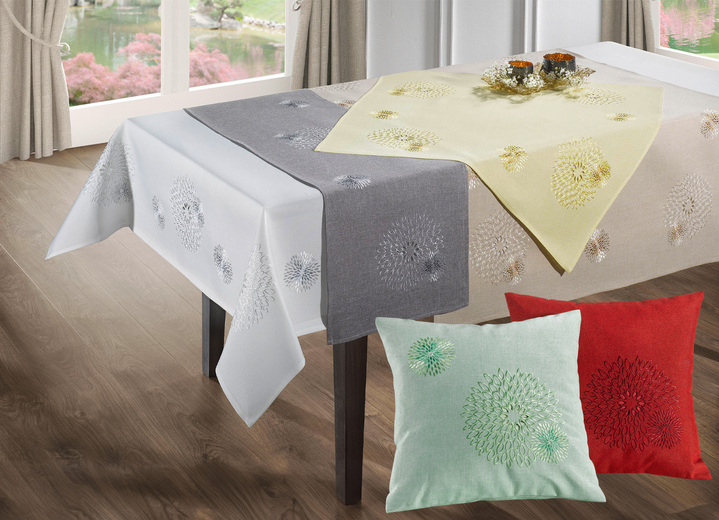 Tischdecken - 2 Platzsets, in Größe 135 (2 Platzsets, 30/ 45 cm) bis 404 (Kissenbezug, 40/ 40 cm), in Farbe WEISS